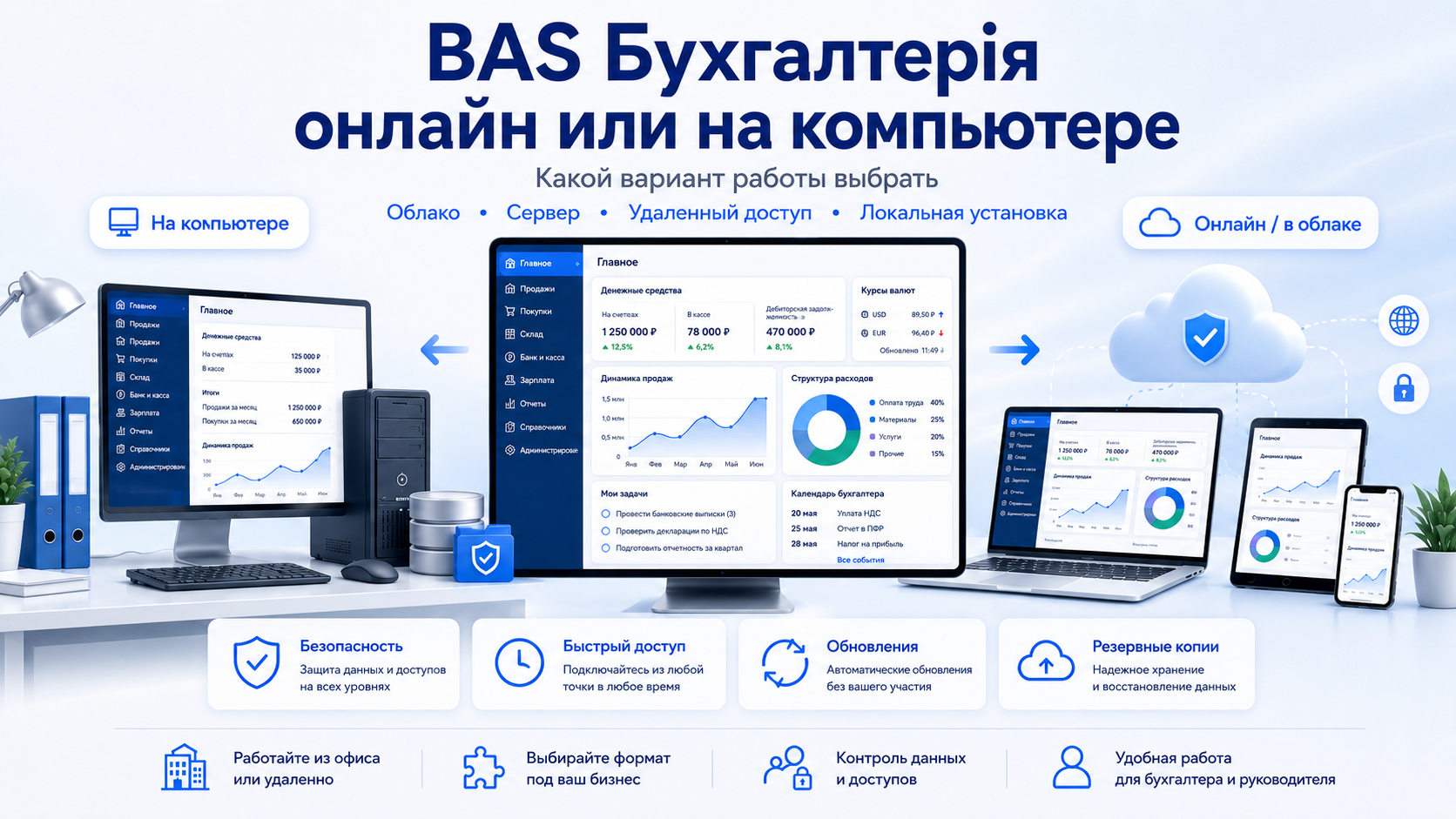 BAS Бухгалтерія онлайн или на компьютере: какой вариант выбрать