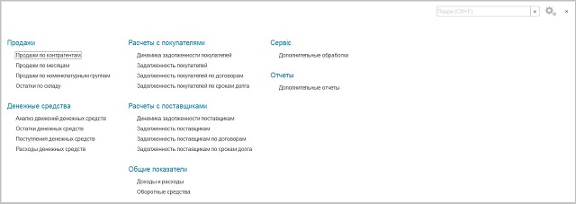 Раздел Руководителю BAS Бухгалтерия для Украины 8.3