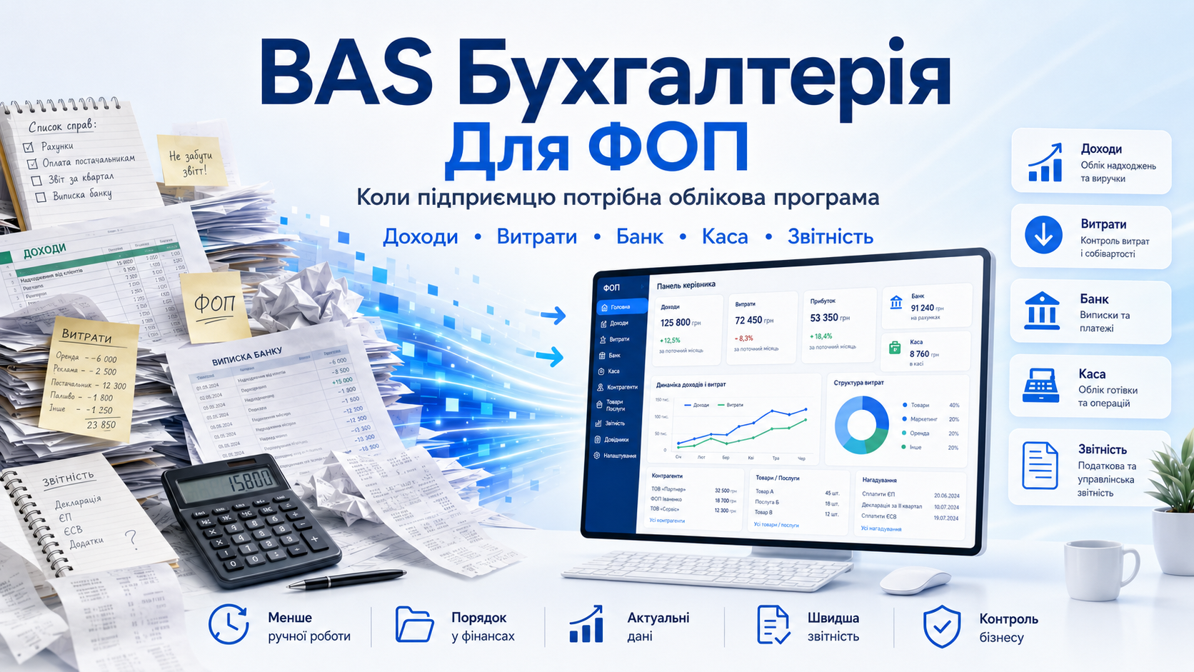 BAS Бухгалтерія для ФОП: коли підприємцю потрібна облікова програма